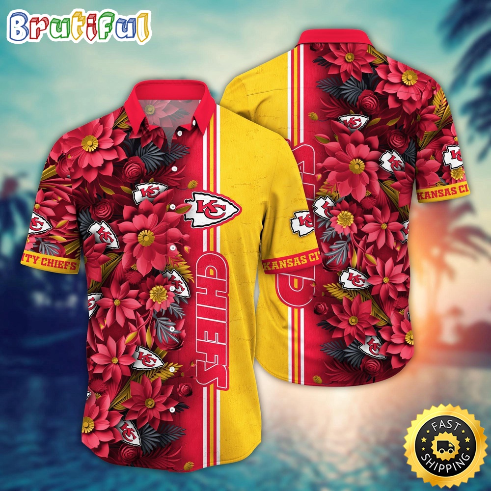 NFL Kansas City Chiefs Hawaii Shirt Flower Tropical Vibes In Shirts