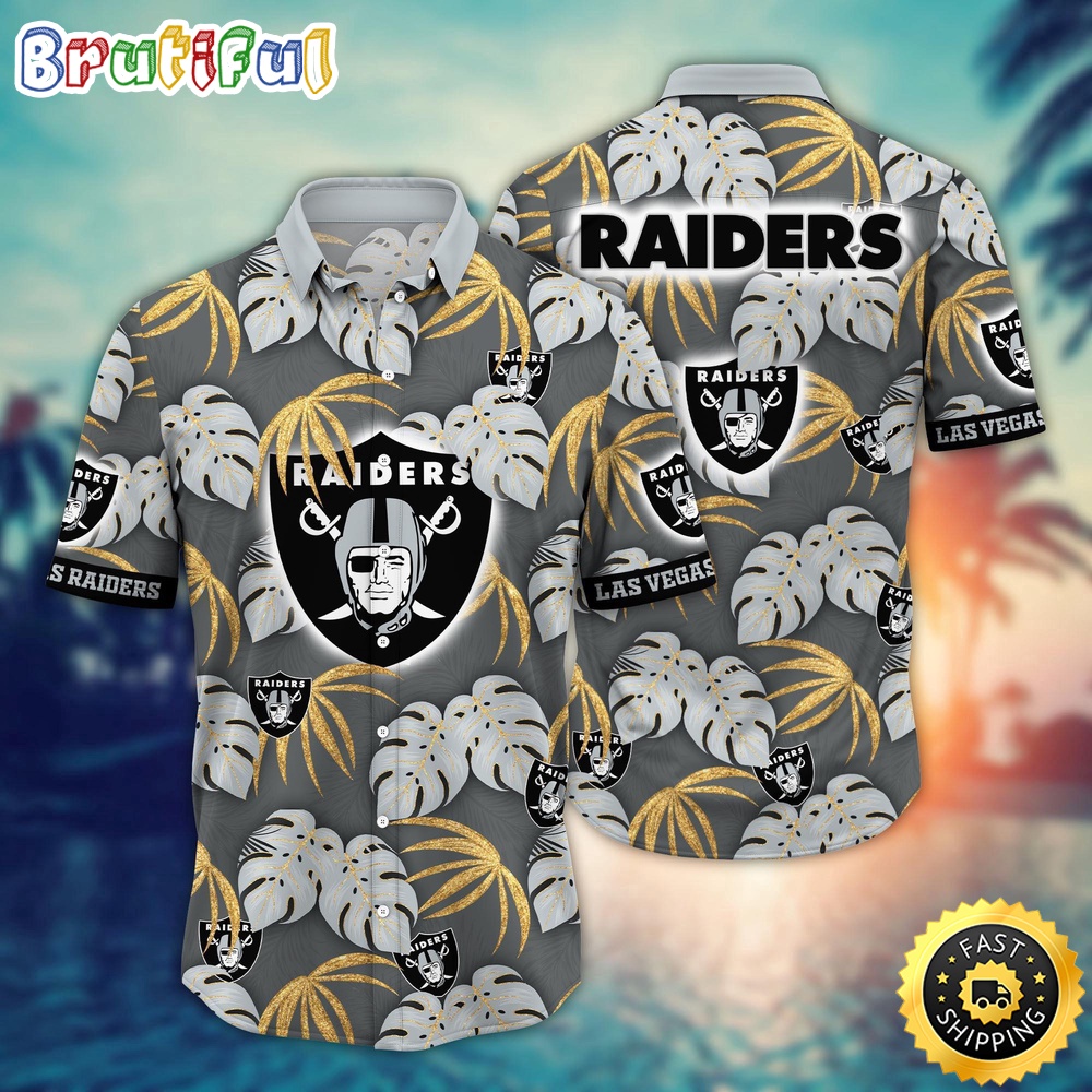NFL Las Vegas Raiders Hawaii Shirt Flower Beachy Keen Fashion