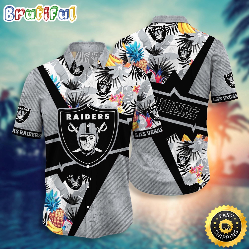 NFL Las Vegas Raiders Hawaii Shirt Flower Island Inspired Apparel