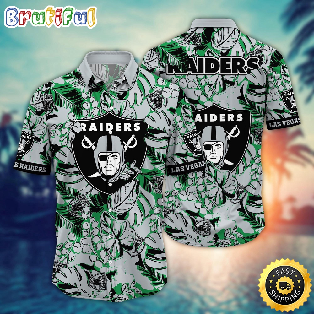 NFL Las Vegas Raiders Hawaii Shirt Flower Tropical Holiday Attire
