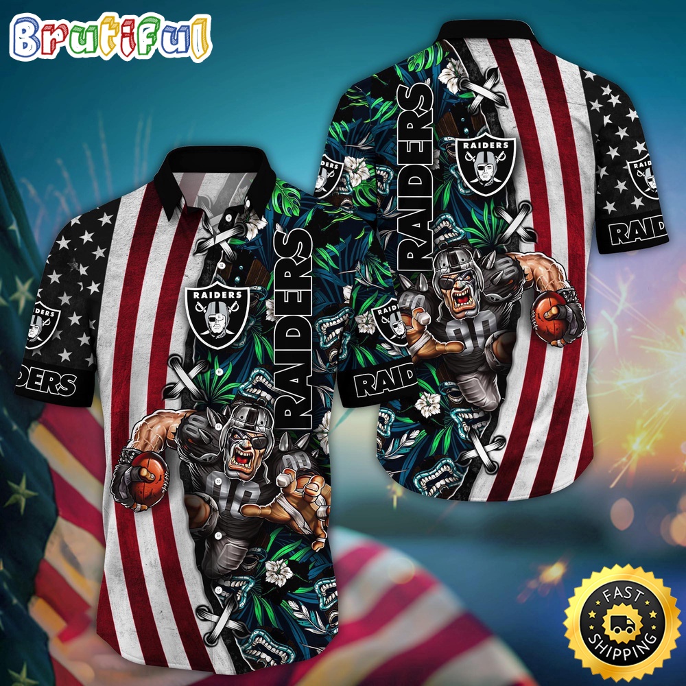 NFL Las Vegas Raiders Hawaii Shirt Mascot Aloha Summer Shirt