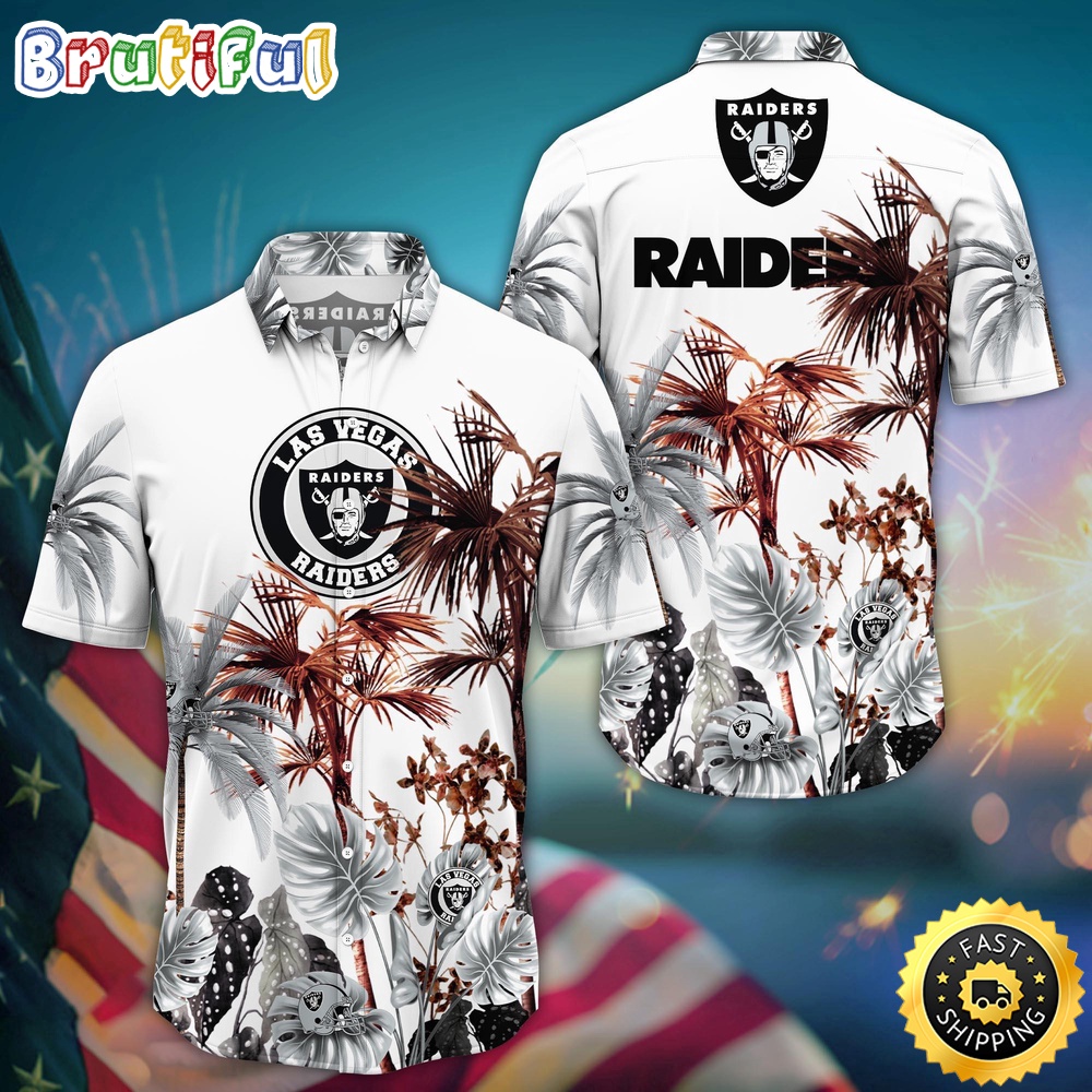 NFL Las Vegas Raiders Hawaii Shirt Palm Tree Aloha Shirt For Fans