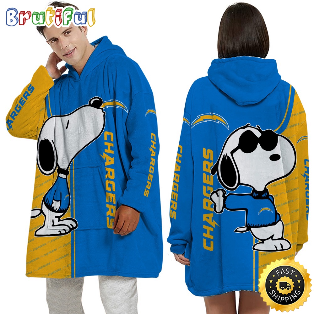 NFL Los Angeles Chargers Blanket Hoodie For Fans Unisex Hoodie