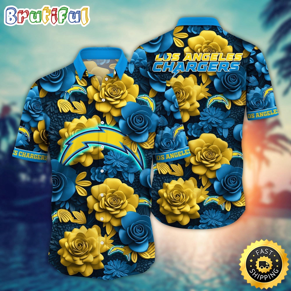 NFL Los Angeles Chargers Hawaii Shirt Flower Aloha Spirit Shirts