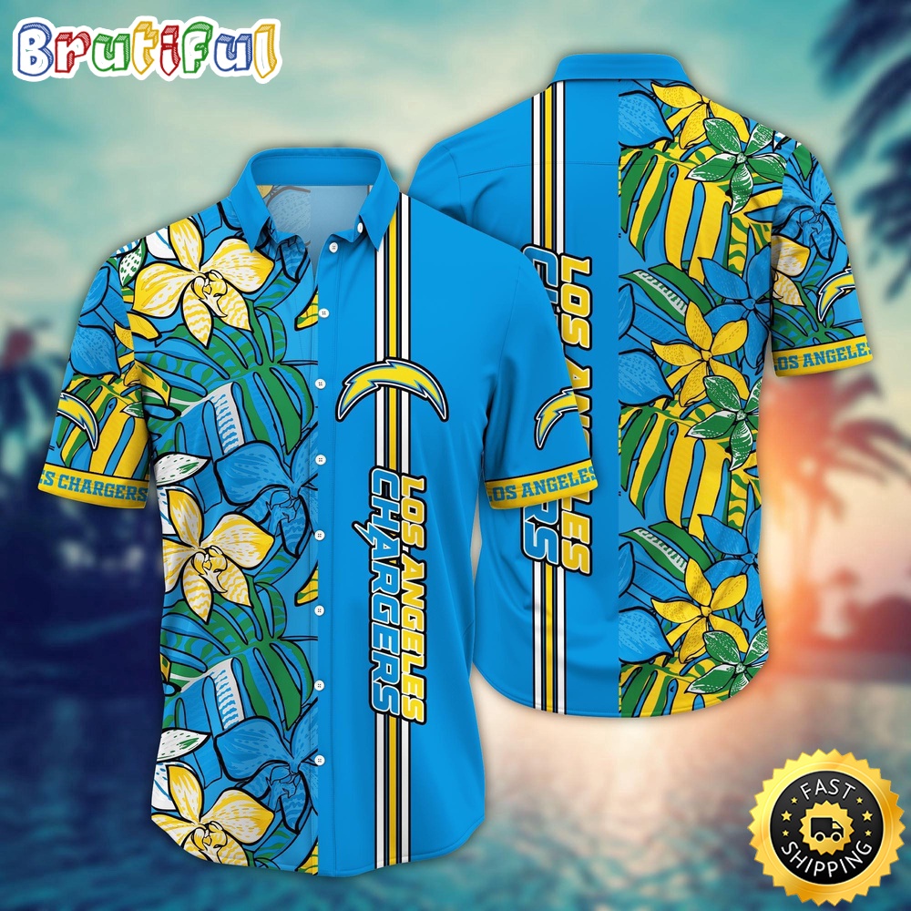 NFL Los Angeles Chargers Hawaii Shirt Flower Chic Aloha Fashion