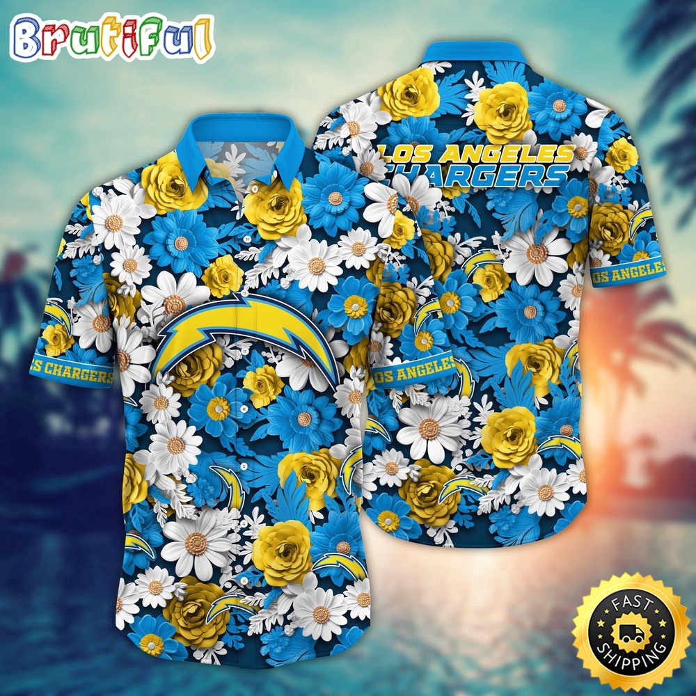 NFL Los Angeles Chargers Hawaii Shirt Flower Sunny Day Essentials