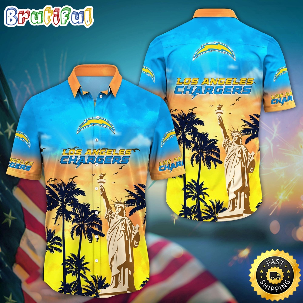NFL Los Angeles Chargers Hawaii Shirt Statue Of Liberty Aloha Shirt