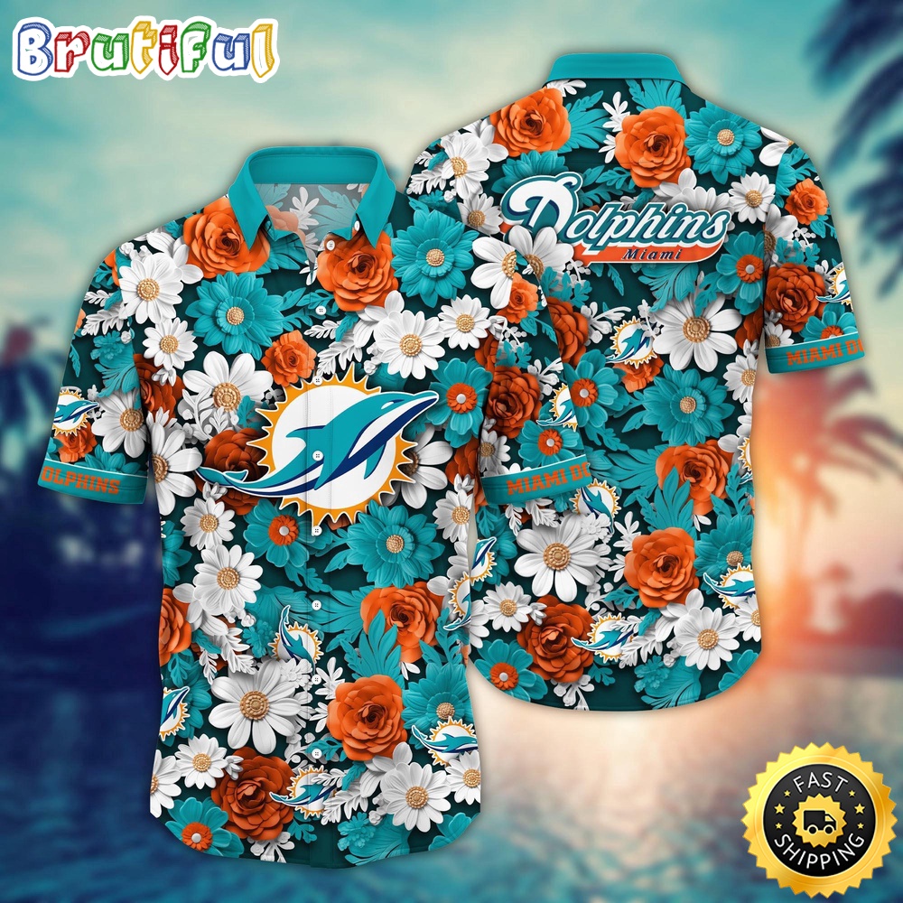 NFL Miami Dolphins Hawaii Shirt Flower Sunny Day Essentials