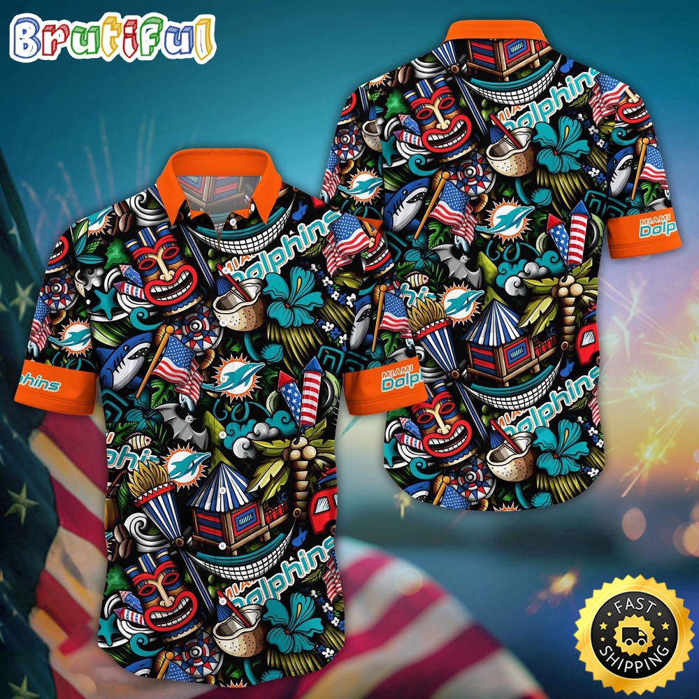 NFL Miami Dolphins Hawaii Shirt Tiki Me Off Aloha Shirt