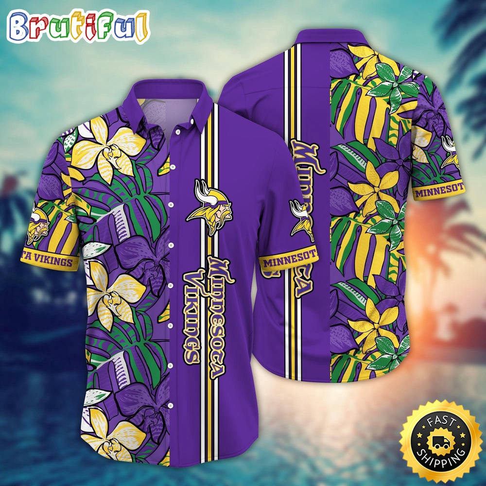 NFL Minnesota Vikings Hawaii Shirt Flower Chic Aloha Fashion