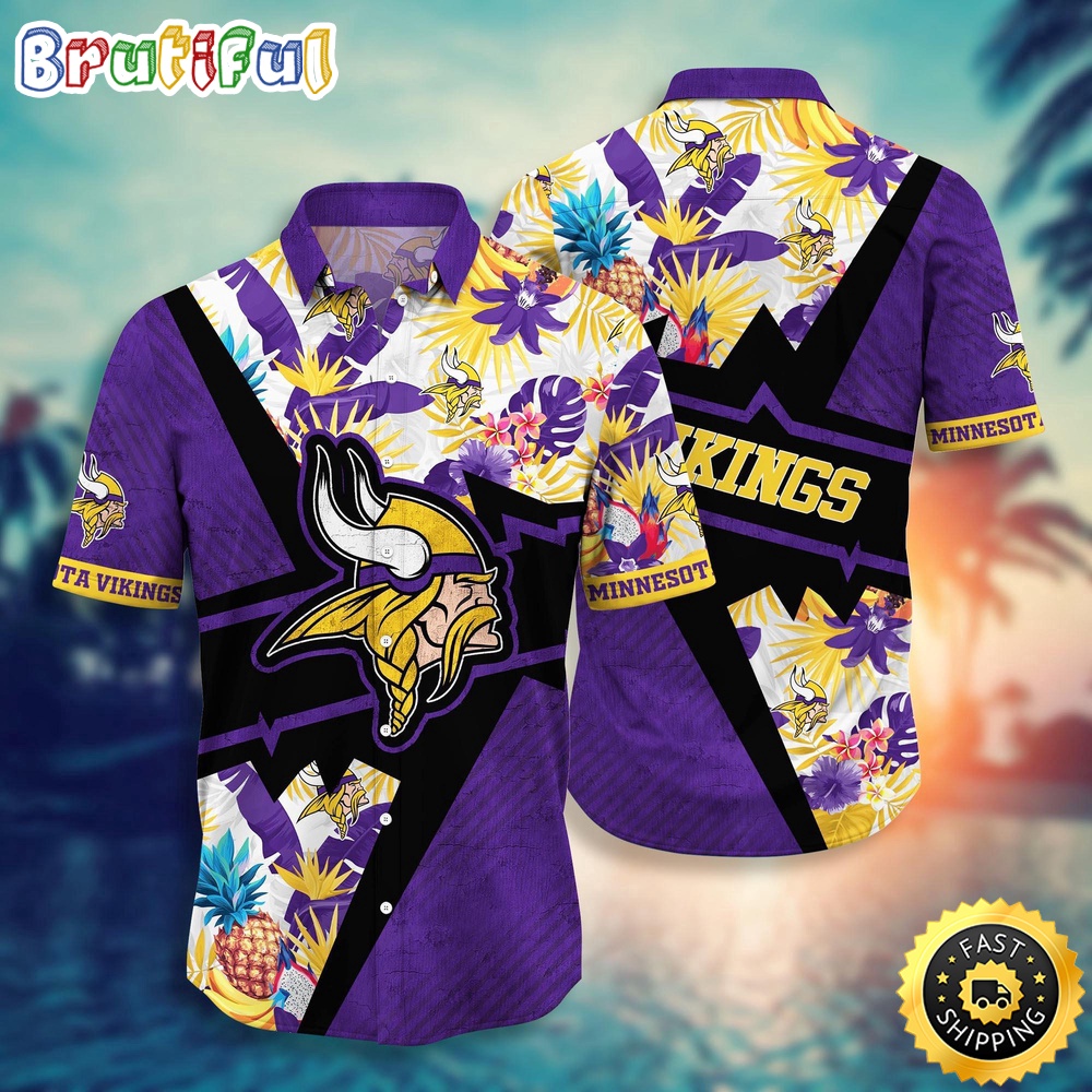 NFL Minnesota Vikings Hawaii Shirt Flower Island Inspired Apparel