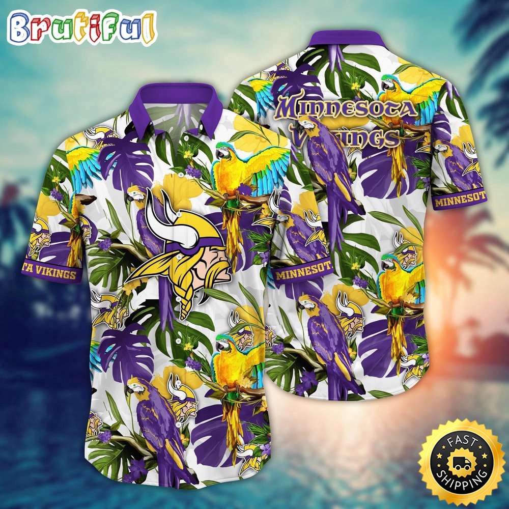NFL Minnesota Vikings Hawaii Shirt Flower Sunshine Inspired Tops