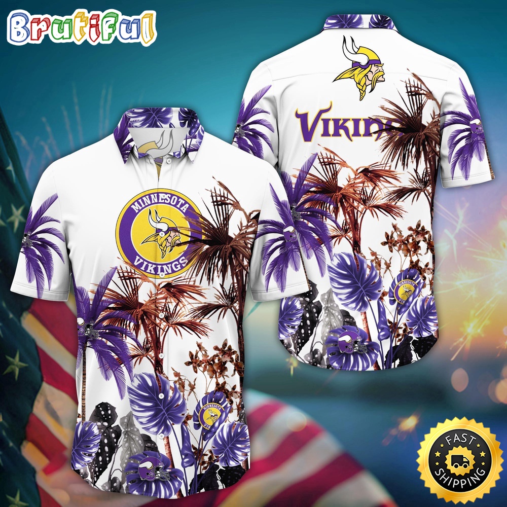 NFL Minnesota Vikings Hawaii Shirt Palm Tree Aloha Shirt For Fans