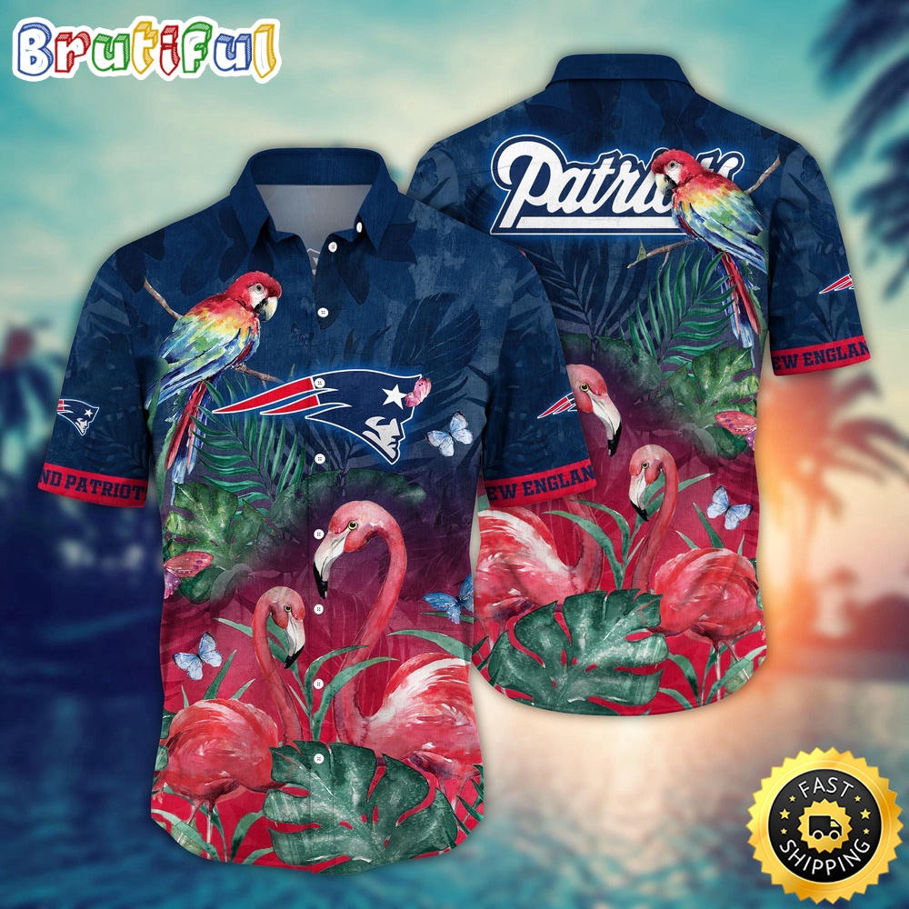 NFL New England Patriots Hawaii Shirt Flamingo And Flower Aloha Shirt