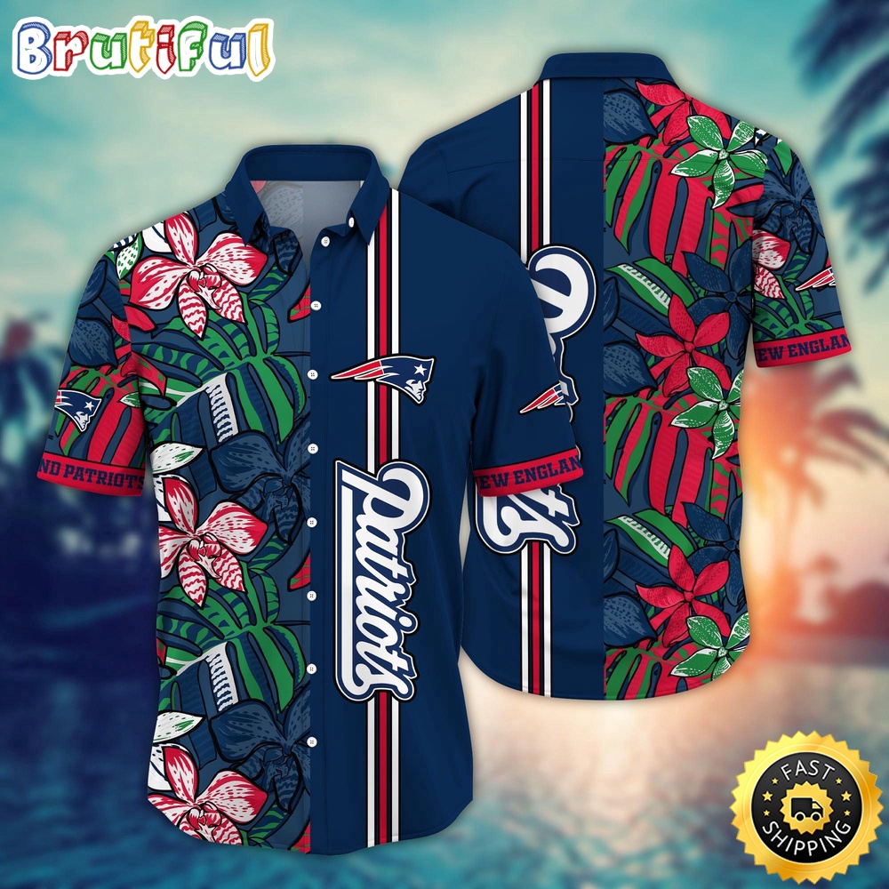 NFL New England Patriots Hawaii Shirt Flower Chic Aloha Fashion