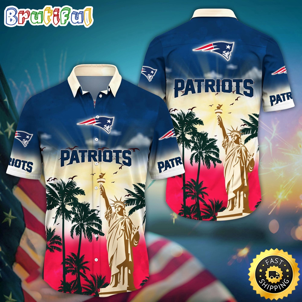 NFL New England Patriots Hawaii Shirt Statue Of Liberty Aloha Shirt