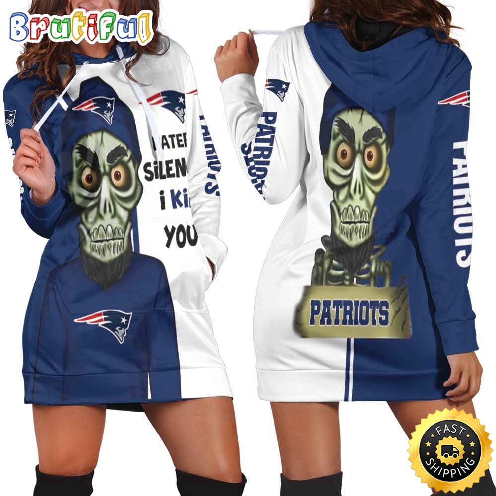 NFL New England Patriots Hoodie Dress Haters I Kill You Print 3D Hoodie Women For Fans
