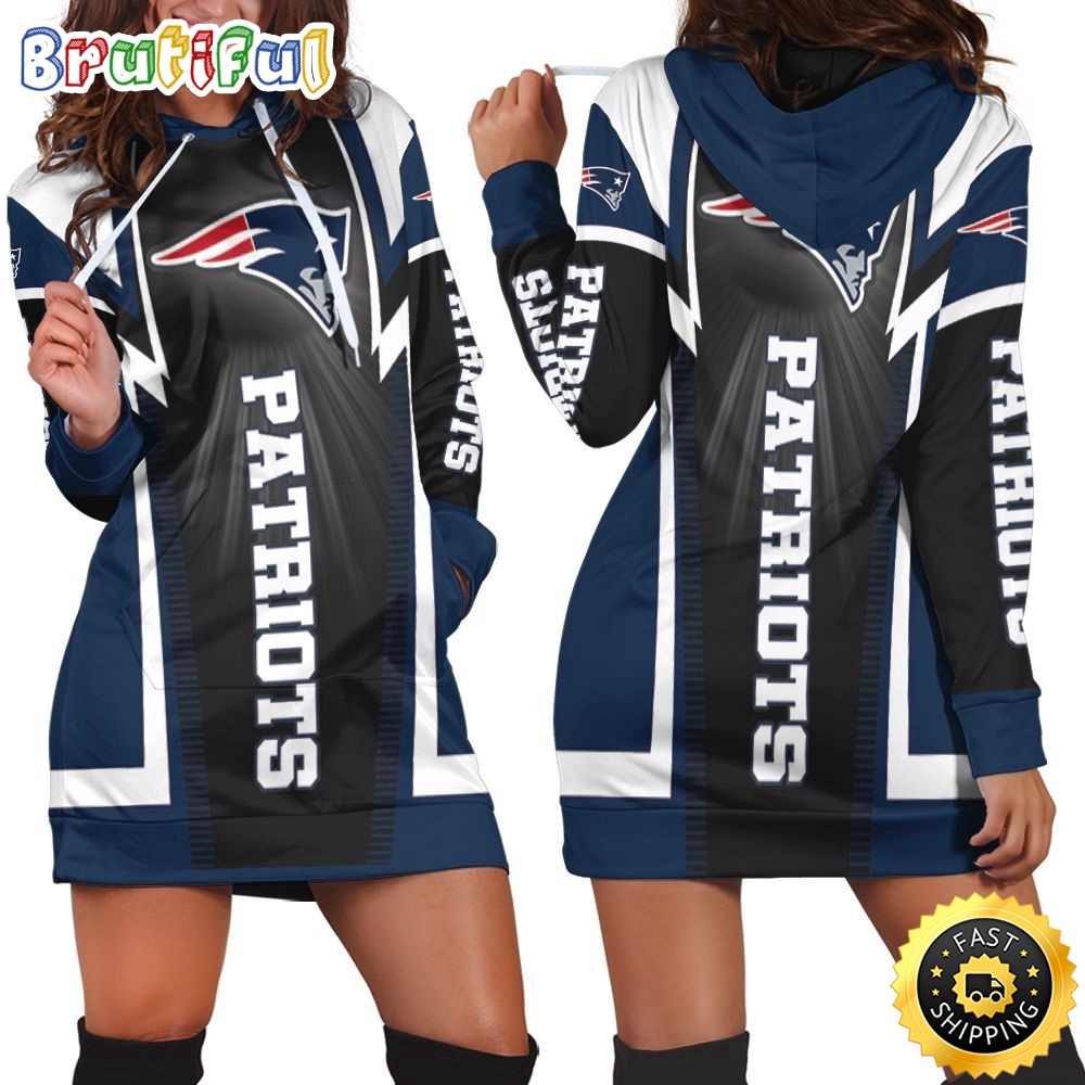NFL New England Patriots Hoodie Dress Print 3D Hoodie Women For Fans
