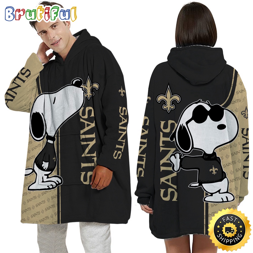 NFL New Orleans Saints Blanket Hoodie For Fans Unisex Hoodie