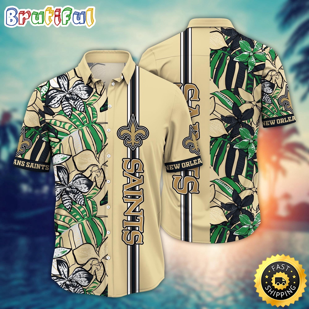 NFL New Orleans Saints Hawaii Shirt Flower Chic Aloha Fashion