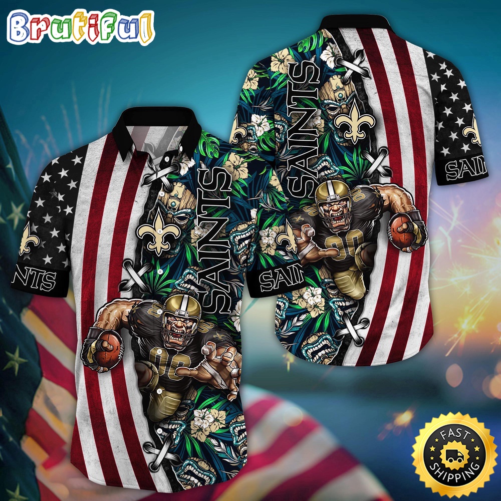 NFL New Orleans Saints Hawaii Shirt Mascot Aloha Summer Shirt