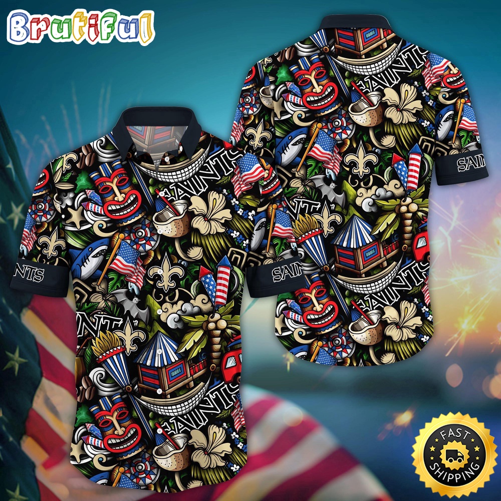 NFL New Orleans Saints Hawaii Shirt Tiki Me Off Aloha Shirt