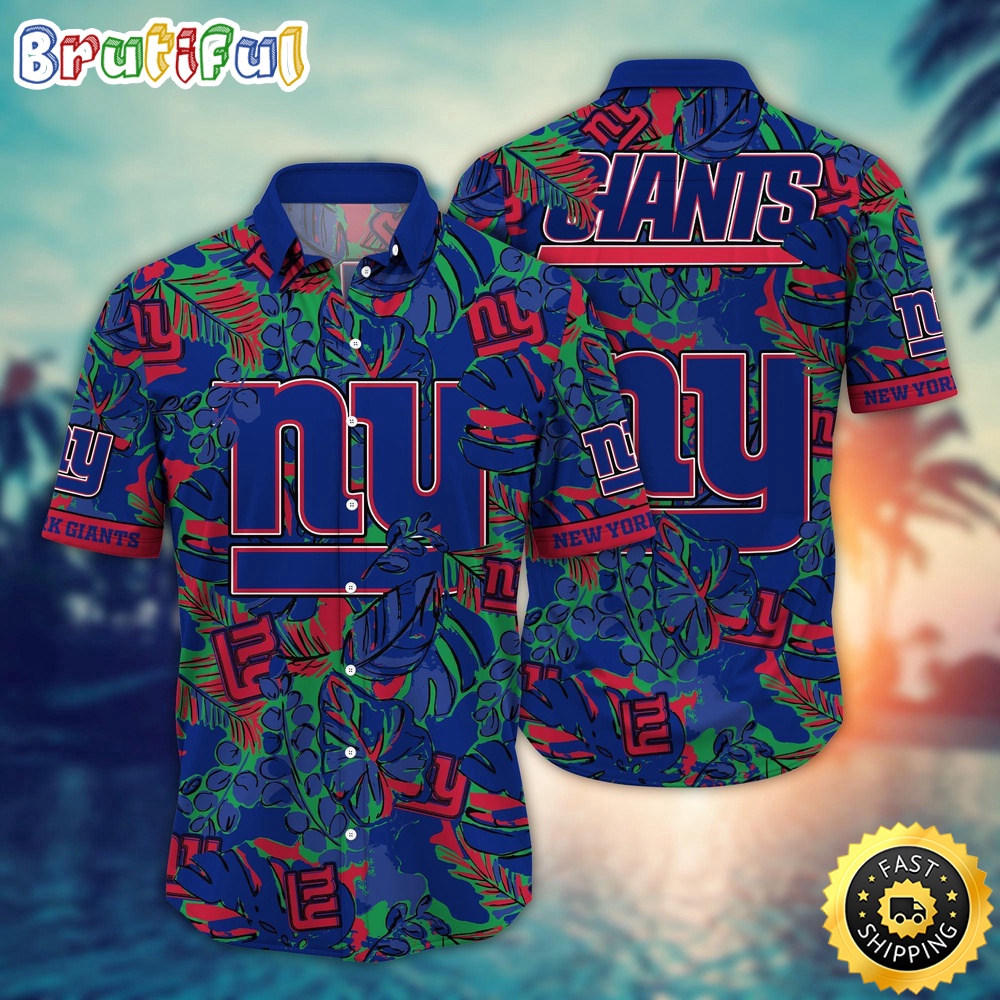 NFL New York Giants Hawaii Shirt Flower Tropical Holiday Attire