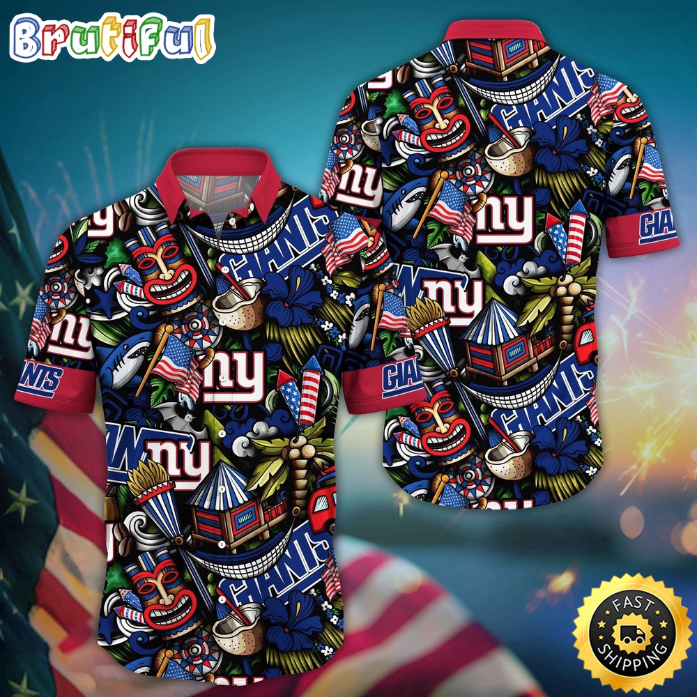 NFL New York Giants Hawaii Shirt Tiki Me Off Aloha Shirt