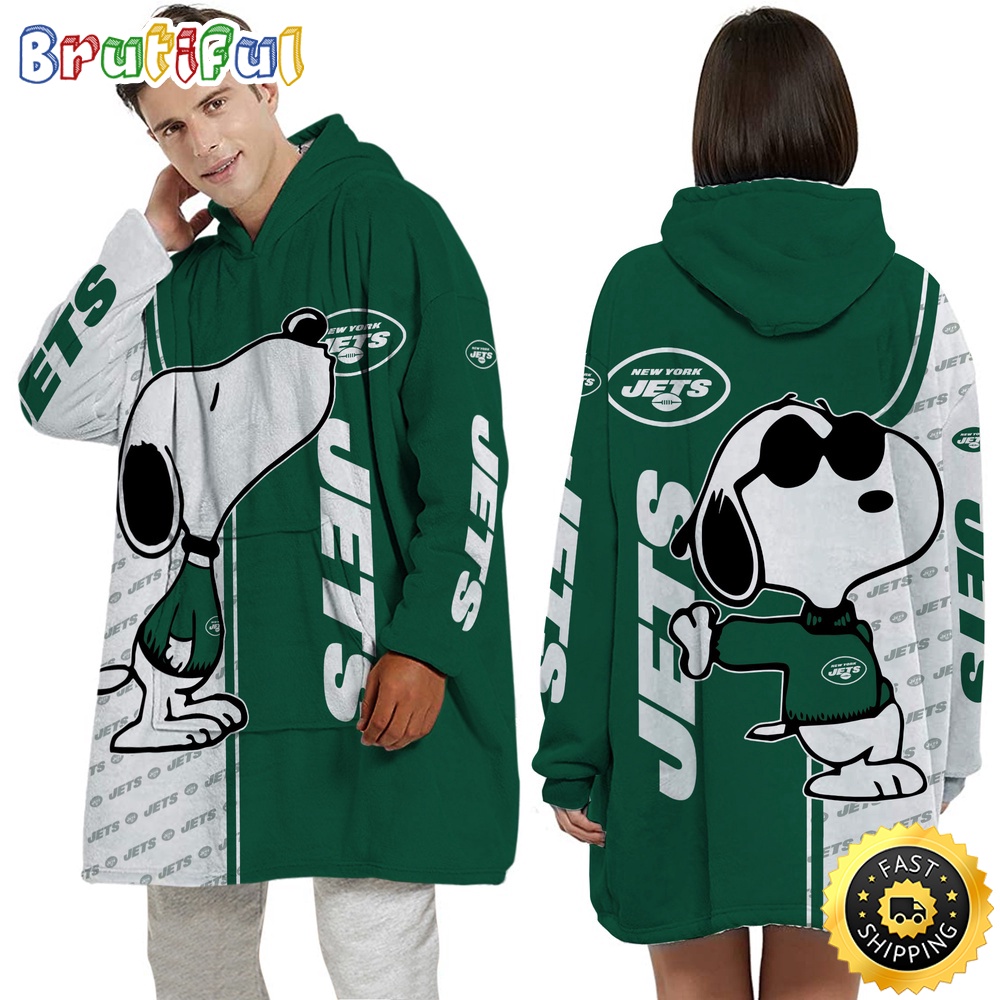NFL New York Jets Blanket Hoodie For Fans Unisex Hoodie