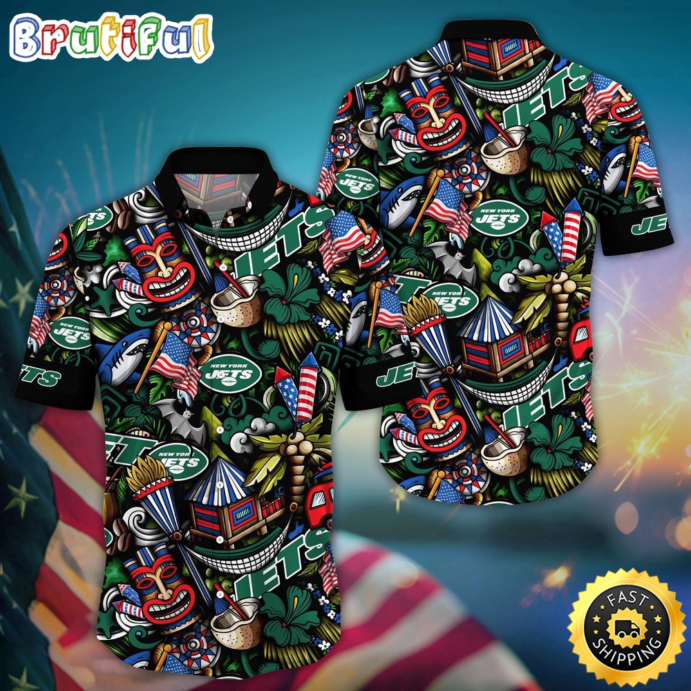 NFL New York Jets Hawaii Shirt Tiki Me Off Aloha Shirt