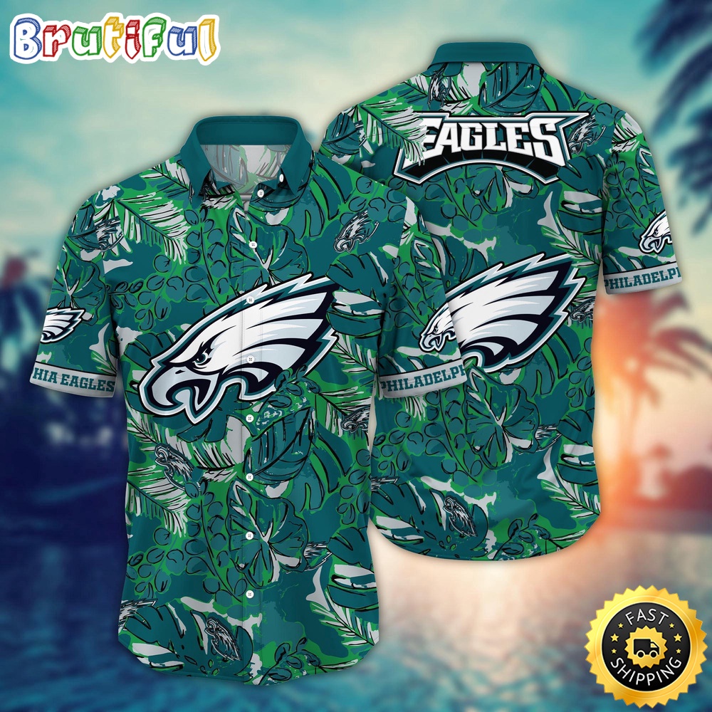 NFL Philadelphia Eagles Hawaii Shirt Flower Tropical Holiday Attire