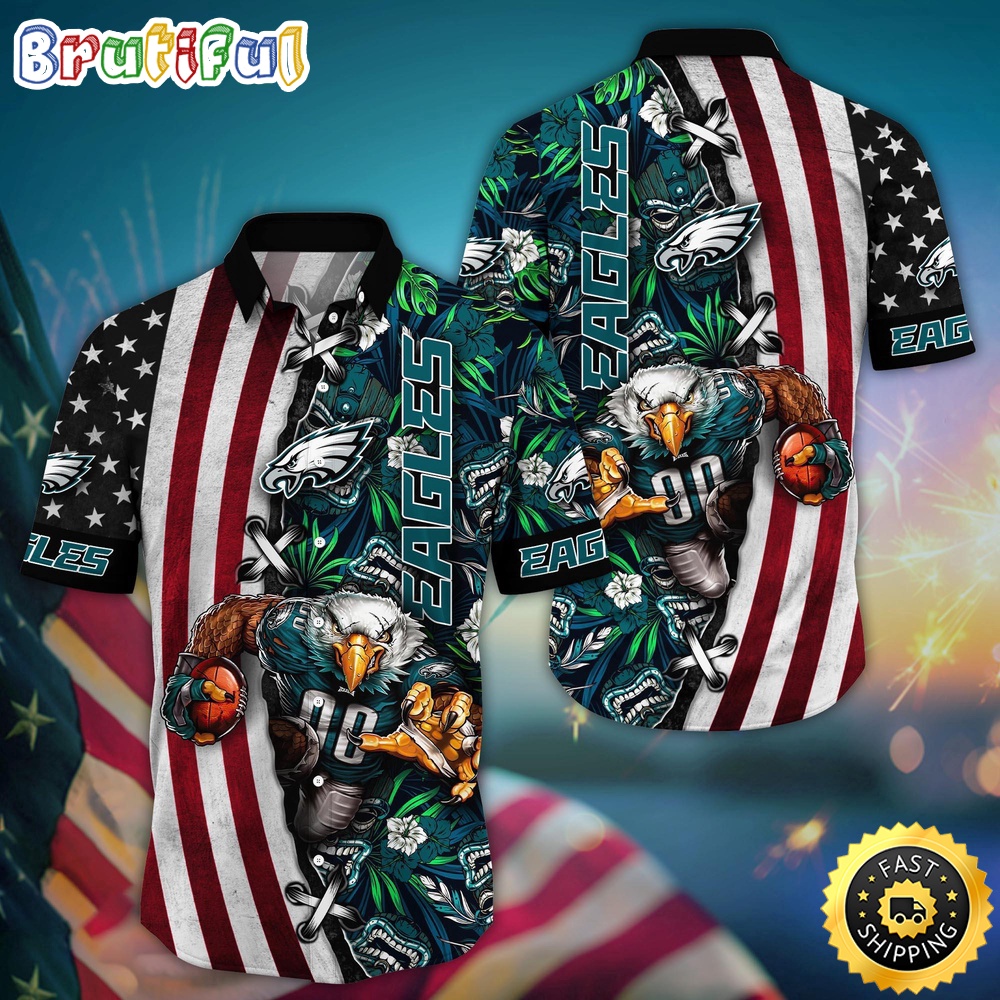 NFL Philadelphia Eagles Hawaii Shirt Mascot Aloha Summer Shirt