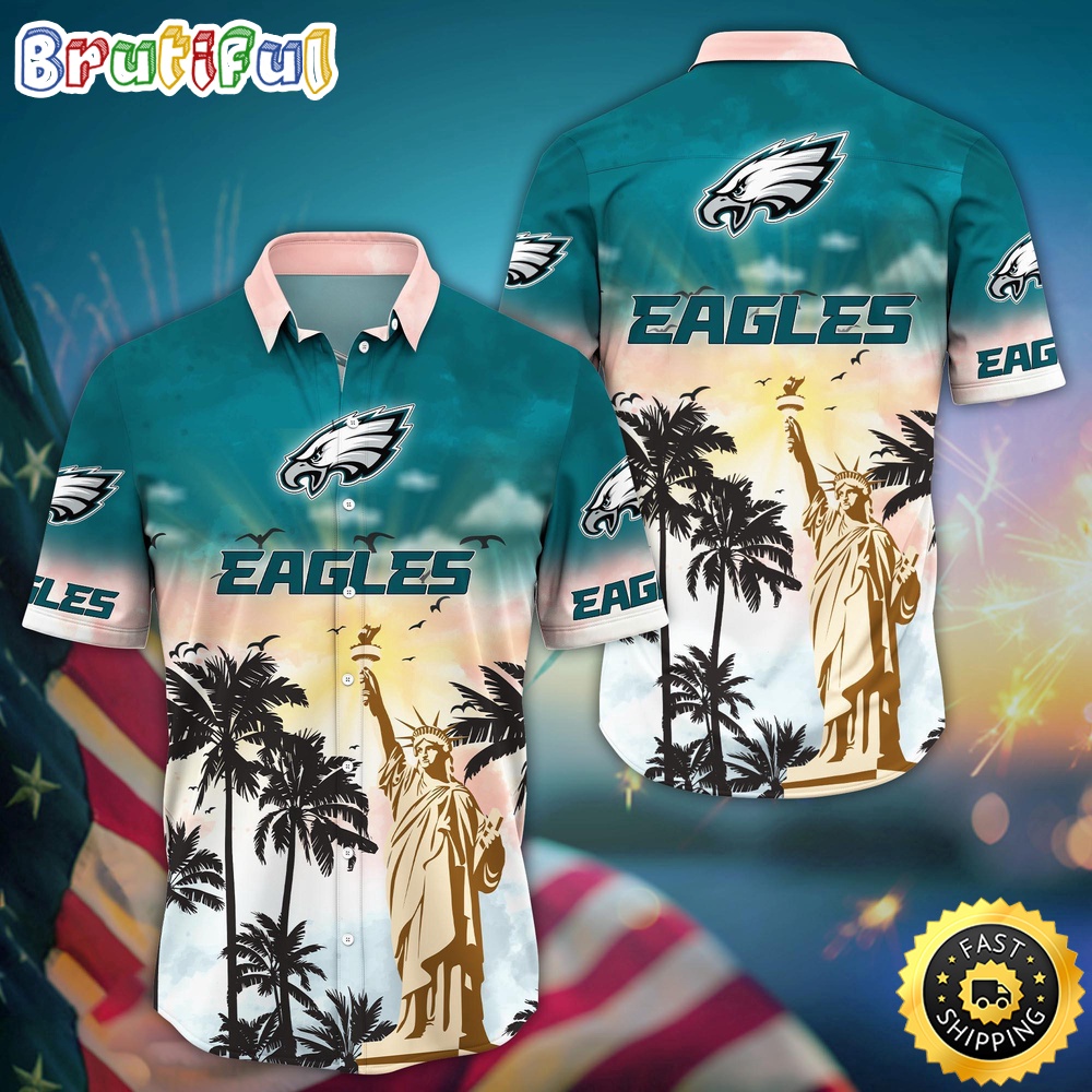 NFL Philadelphia Eagles Hawaii Shirt Statue Of Liberty Aloha Shirt