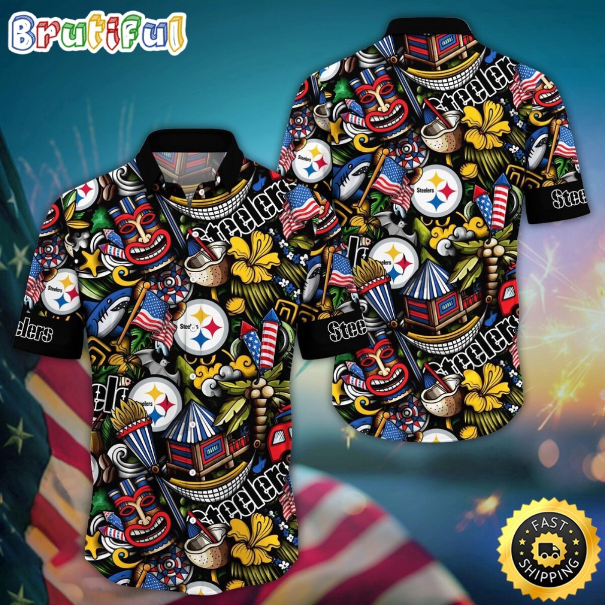 NFL Pittsburgh Steelers Hawaii Shirt Tiki Me Off Aloha Shirt