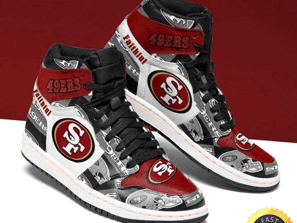 NFL San Francisco 49ers Air Jordan 1 Shoes display picture 1