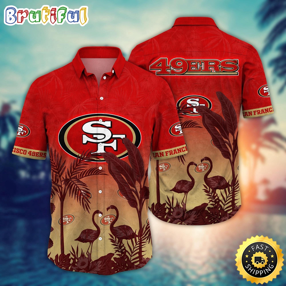 NFL San Francisco 49ers Hawaii Shirt Flamingo And Flower Funny Aloha Shirt