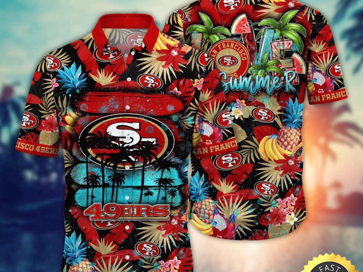 NFL San Francisco 49ers Hawaii Shirt Flower Relaxed Island Wear
