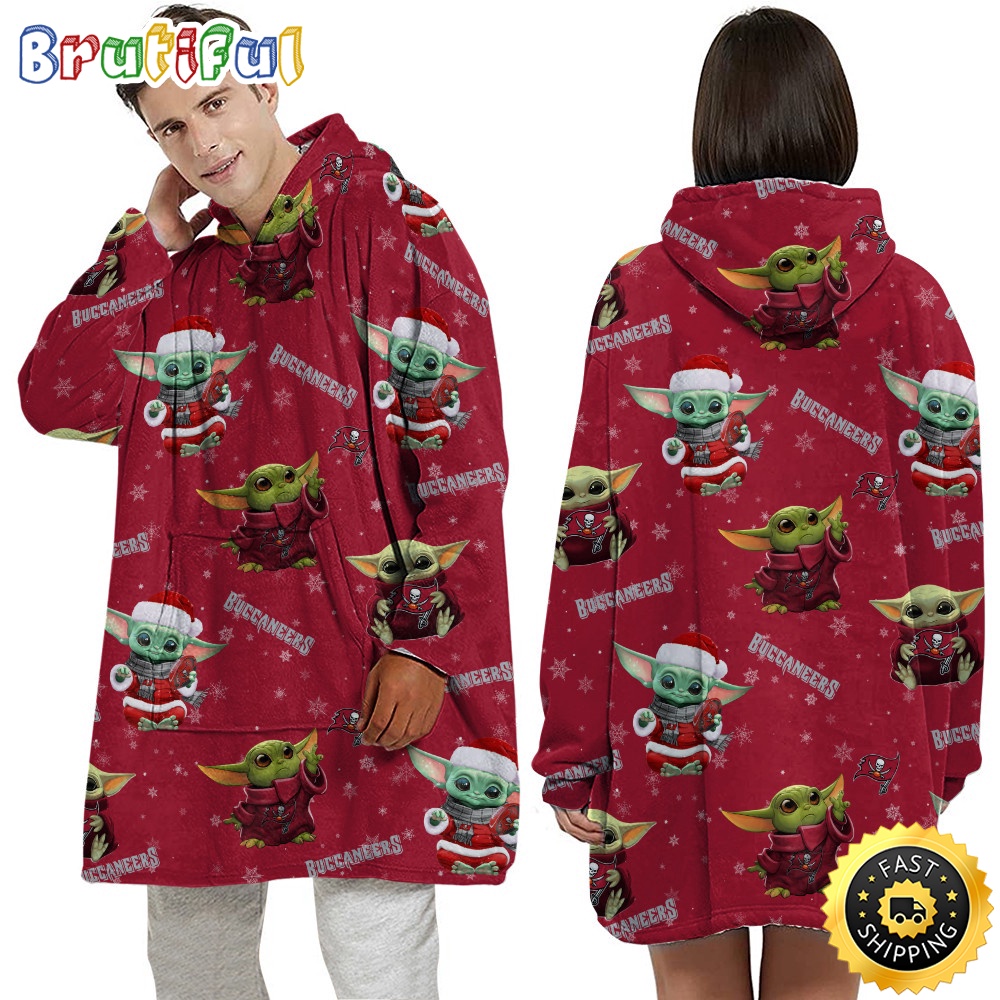 NFL Tampa Bay Buccaneers Blanket Hoodie Baby Yoda Unisex Hoodie
