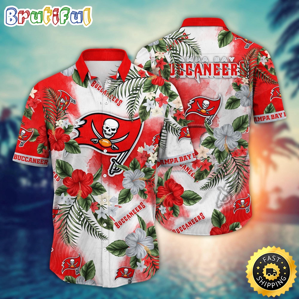 NFL Tampa Bay Buccaneers Hawaii Shirt Flower Trendy Floral Tops