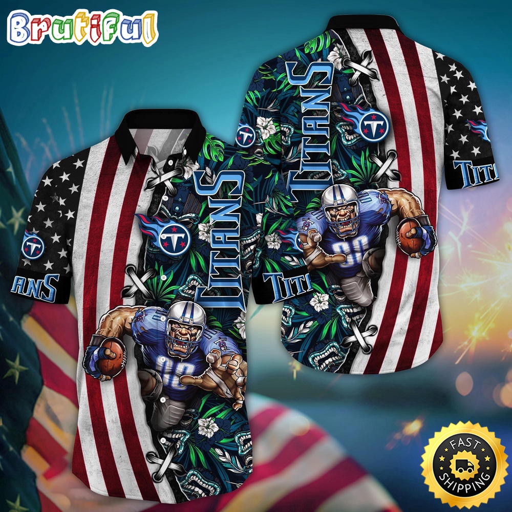 NFL Tennessee Titans Hawaii Shirt Mascot Aloha Summer Shirt