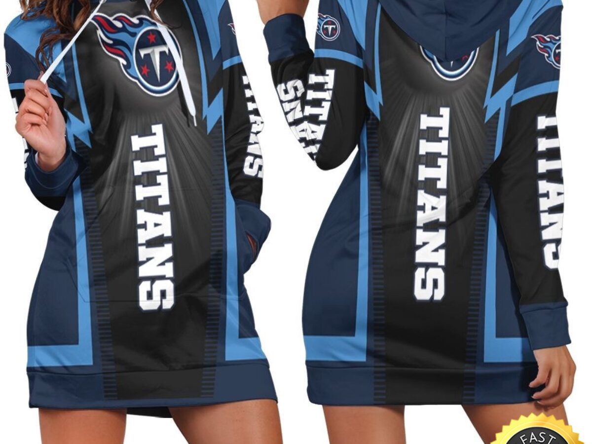 NFL Tennessee Titans Hoodie Dress Print 3D Hoodie Women For Fans