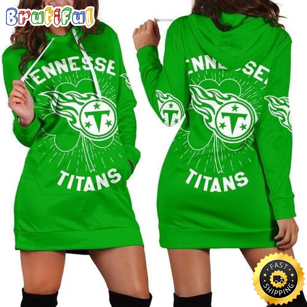 NFL Tennessee Titans Hoodie Dress St Patricks Day For Women Hoodie
