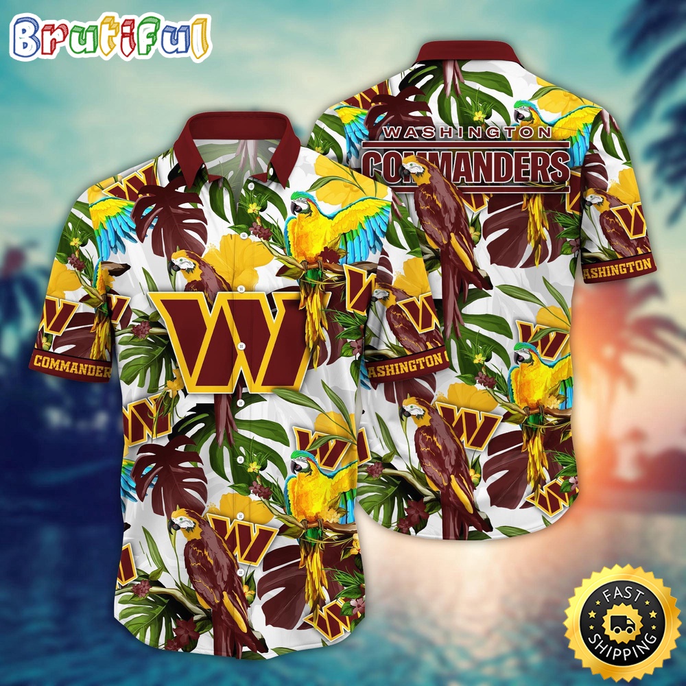 NFL Washington Commanders Hawaii Shirt Flower Sunshine Inspired Tops