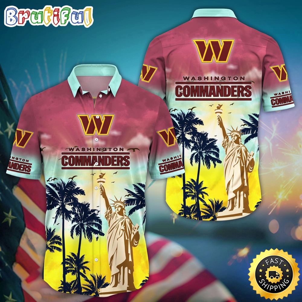 NFL Washington Commanders Hawaii Shirt Statue Of Liberty Aloha Shirt