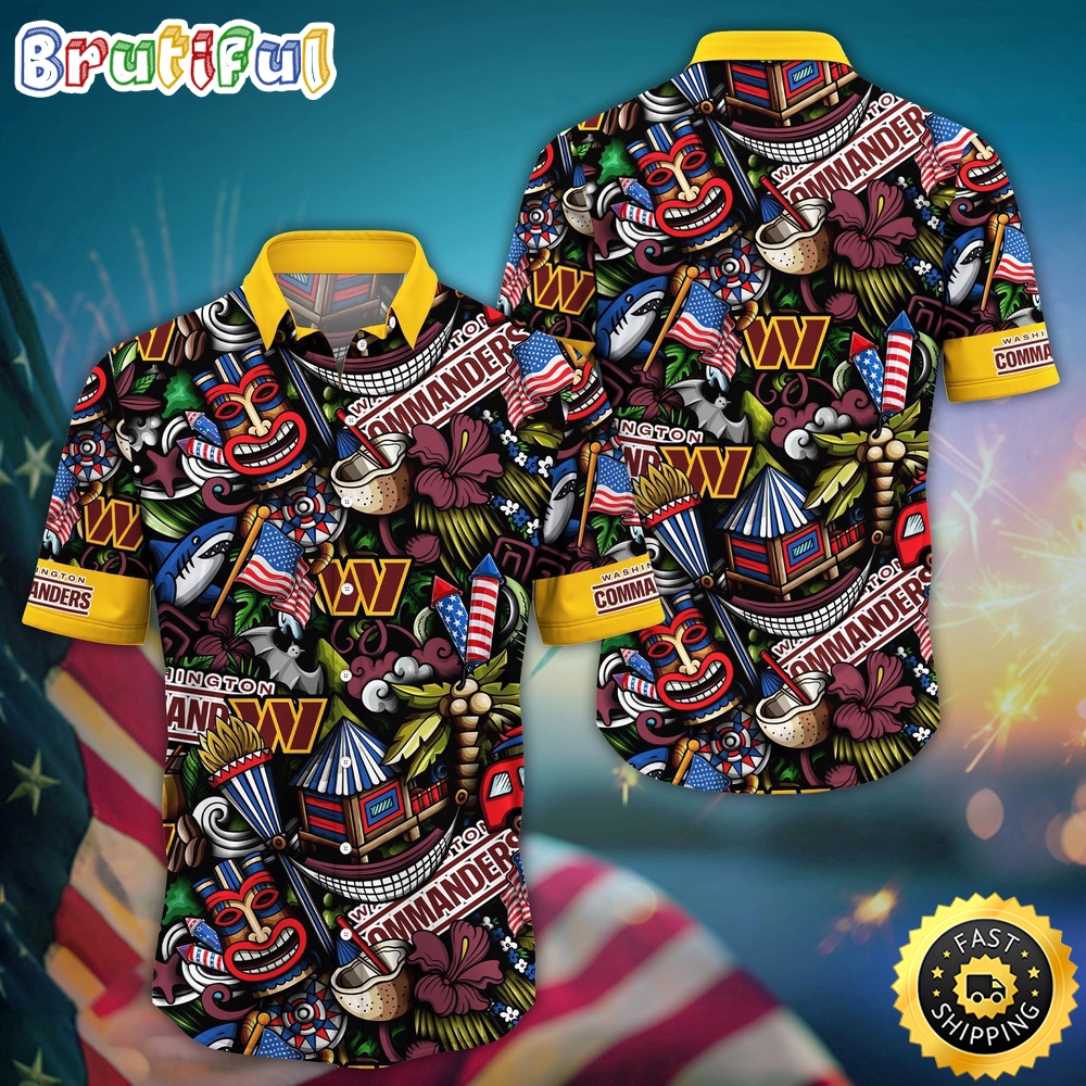 NFL Washington Commanders Hawaii Shirt Tiki Me Off Aloha Shirt