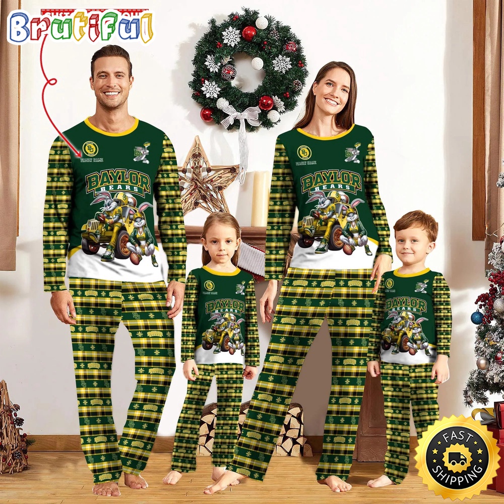 Personalized NCAA Baylor Bears Pajamas For Family