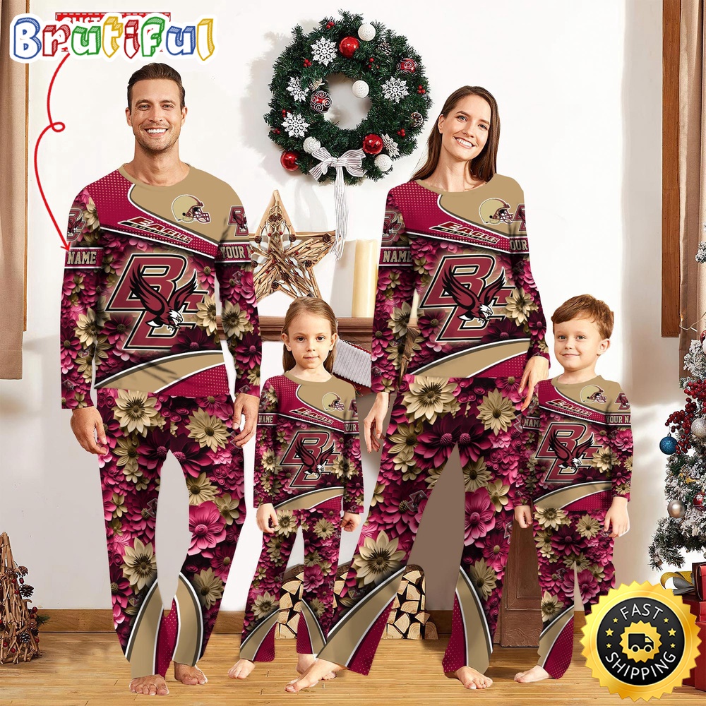 Personalized NCAA Boston College Eagles Pajamas For Family Pajamas Sport Fans