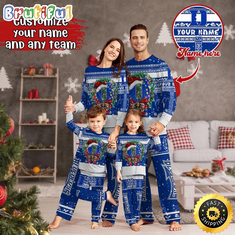 Personalized NCAA Duke Blue Devils Pajamas Christmas Pajamas For Sports Fan
