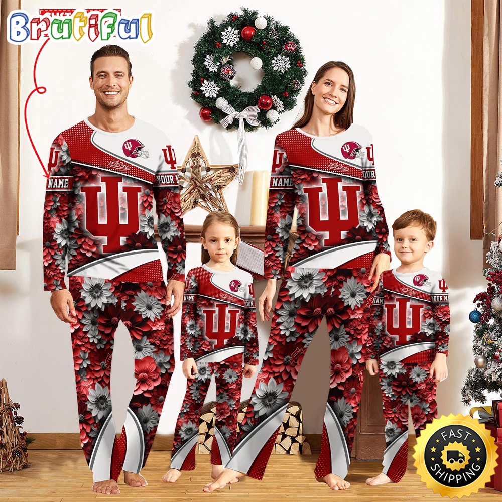 Personalized NCAA Indiana Hoosiers Pajamas For Family Pajamas Sport Fans