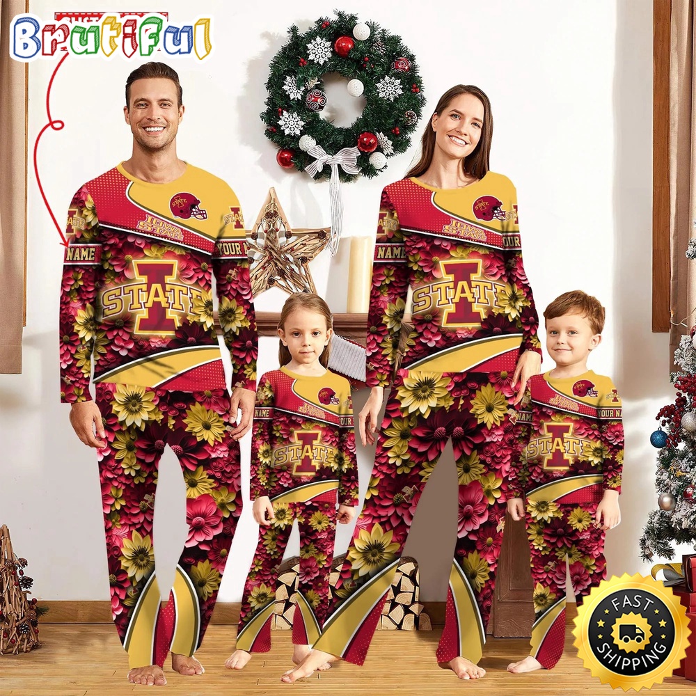 Personalized NCAA Iowa State Cyclones Pajamas For Family Pajamas Sport Fans